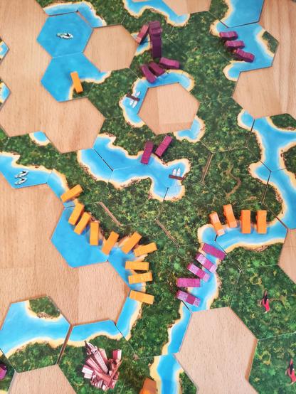 Spielkarten des Spieles "Aloha": Dschungel, Strand und Meer