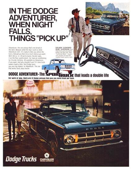 1968 Dodge Adventurer advertisement in LOOK magazine. 
