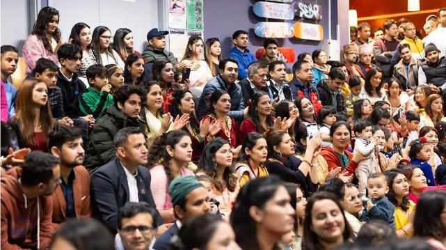 Nepali diaspora in Finland participating in a Dashain celebration in 2023.