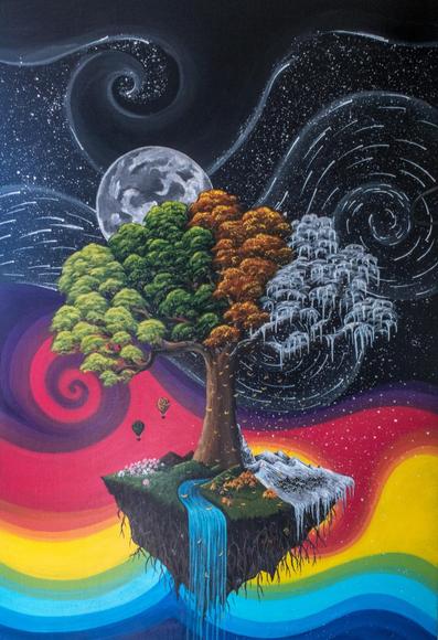L'arbre de vie paint par un humain
