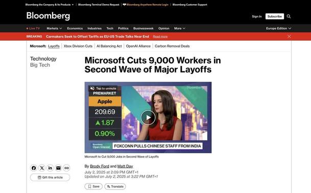 Microsoft to cut 9000 jobs
