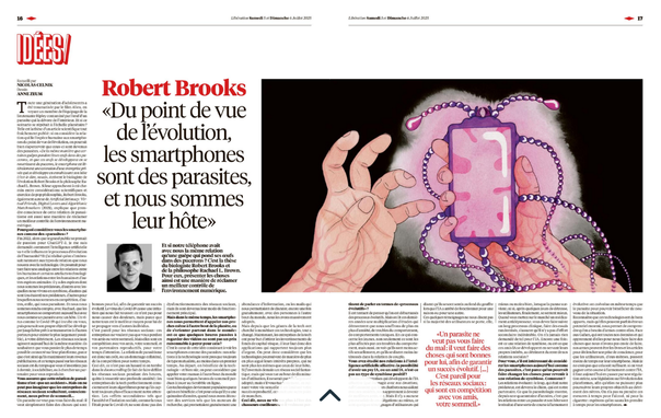 Et si notre téléphone avait avec nous la même relation qu’une guêpe qui pond ses œufs dans des pucerons ? C’est la thèse du biologiste Robert Brooks et de la philosophe Rachael L. Brown. Pour eux, présenter les choses ainsi est une manière de réclamer un meilleur contrôle de l’environnement numérique.