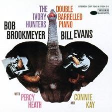 An image of the cover of the record album 'Rhapsody In Blue (Blue Note Plays Music of George and Ira Gershwin)' by Bob Brookmeyer