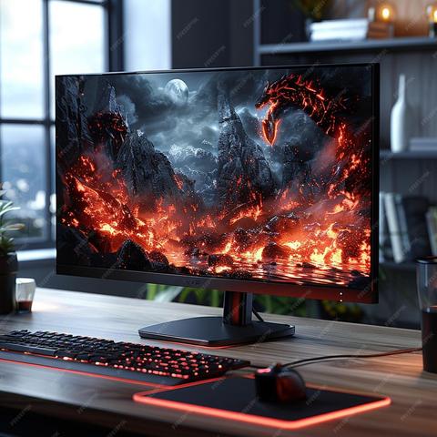 Moniteur gaming haute résolution avec ambiance RGB 