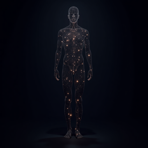 Mind Constellations

“Abstract image of a human silhouette filled with glowing constellations, neural pathways shaped like star maps, floating in a dark cosmic void — symbolic art, minimal color palette, high-concept digital design”