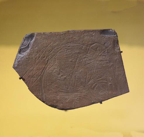 Gravure de mammouth sur bloc de grès - Roc-de-Sers 