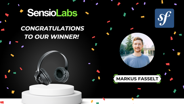 SensioLabs Congratulations to our Winner Markus Fasselt SymfonyOnline June 2025
