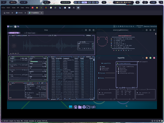 FreeBSD on VMWare Screeshot