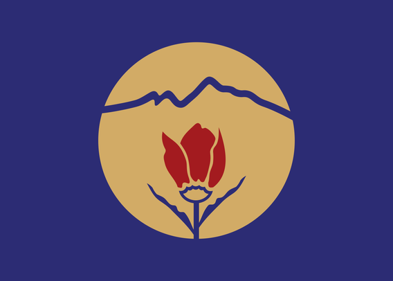 Flag of Kukës, Albania.