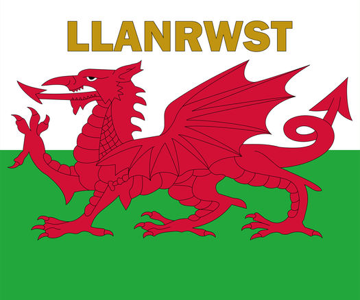 Flag of Free Borough of Llanrwst, a micronation.