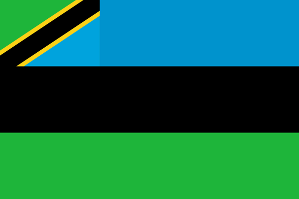 Flag of Zanzibar, Tanzania.