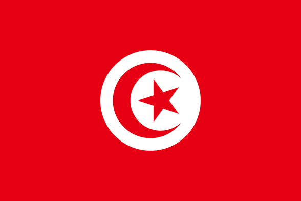 Flag of Tunisia.