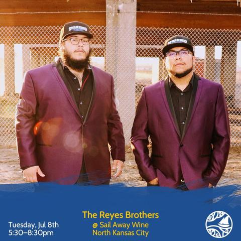 Promotional image for The Reyes Brothers performing live at Sail Away Wine