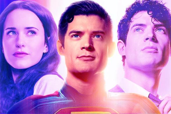 David Corenswet as Superman and Clark Kent with Rachel Brosnahan as Lois Lane