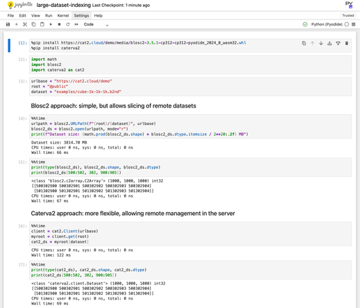 Downloading a slice of a large dataset in the blink of an eye