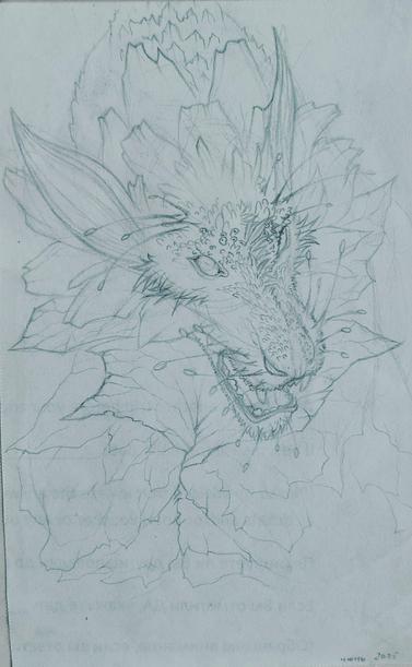 Fantasy animal plants, flower themed