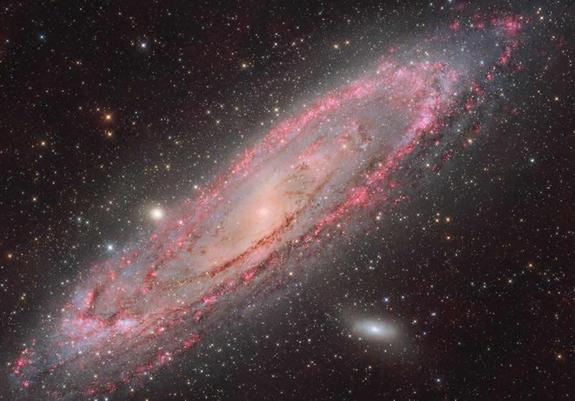 Eight-Panel Mosaic of M31: Stars, Nebulae and Central Bulge