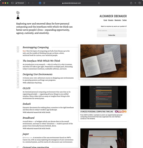 screenshot of alexanderobenauer.com