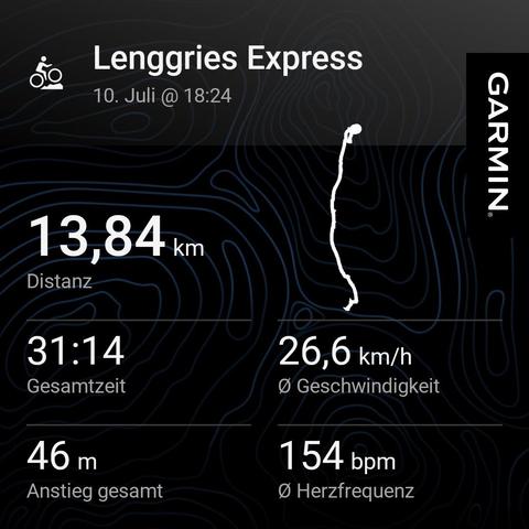 13.84 km ride completed in just over 31 minutes. With an impressive average speed of 26.6 km/h and a steady heart rate of 154 bpm, the route winds through scenic terrain with 46 meters of elevation gain.