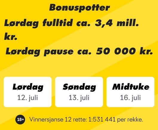 Spiller TippeStudio systemet "U 7-0-36" på denne Lørdags tippekupongen