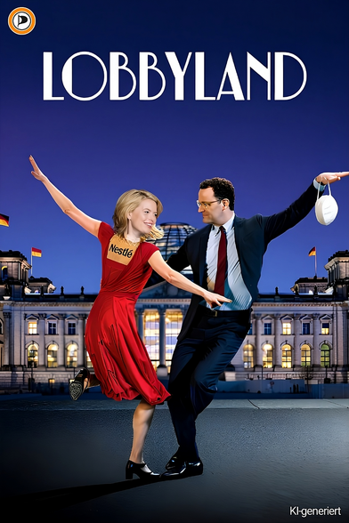 !B LOBBYLAND Filmplakat mit Spahn und Klöckner