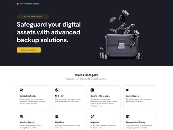 Screenshot of phishing site
