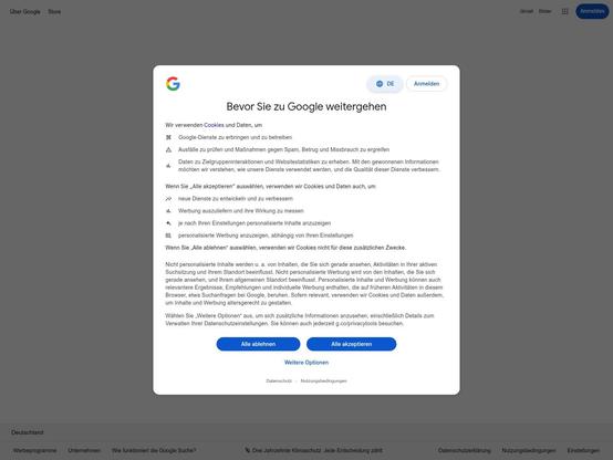 Screenshot of phishing site