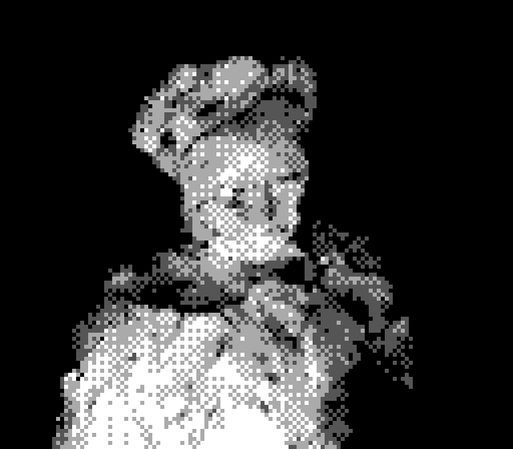 a rough clay bust of a man on a black background. The man seems to be looking down, maybe a bit sad
