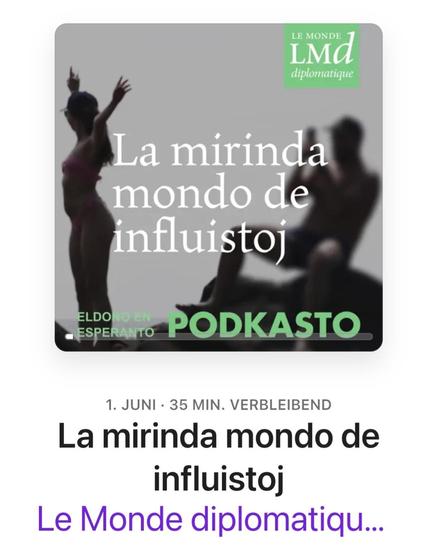 titolpaĝo de la podkasto pri influistoj.