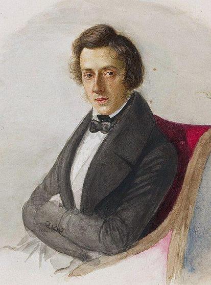 Color image of Frederic Chopin in a chair.