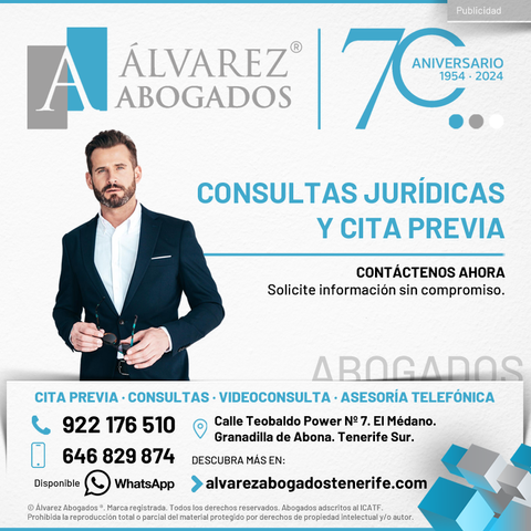 Consultas Jurídicas y Cita Previa. En Alvarez Abogados Tenerife le ofrecemos el servicio online de Consultas Jurídicas y Cita Previa para usuarios de Tenerife y toda Canarias. Es un servicio ágil, rápido y fácil. Consúltenos.
https://alvarezabogadostenerife.com/contacto/
#alvarezabogados #abogadostenerife #tenerifelegal #abogados #Tenerife #TenerifeSur #Granadilla #ElMedano #legal