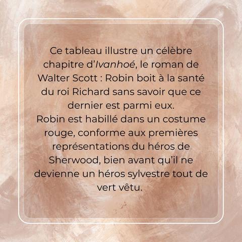 Vignette expliquant que le tableau de Mac Lise illustre un chapitre d'Ivanhoé.