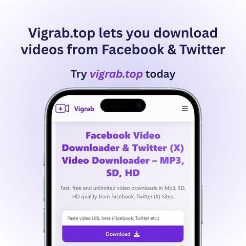 Vigrab.top lets you download videos from Facebook & Twitter in seconds