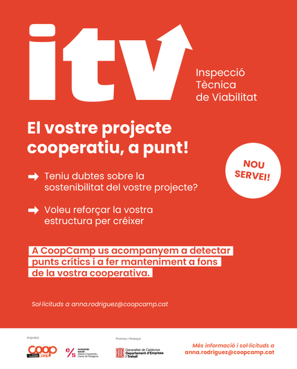 Cartelleria sobre el nou servei ITV de CoopCamp