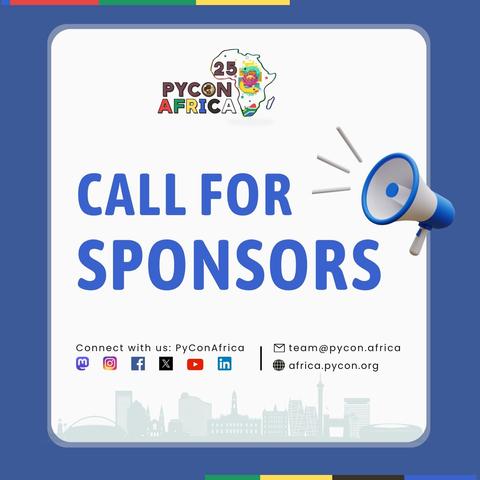 PyCon Africa 2025 is looking for sponsors. Get involved today!