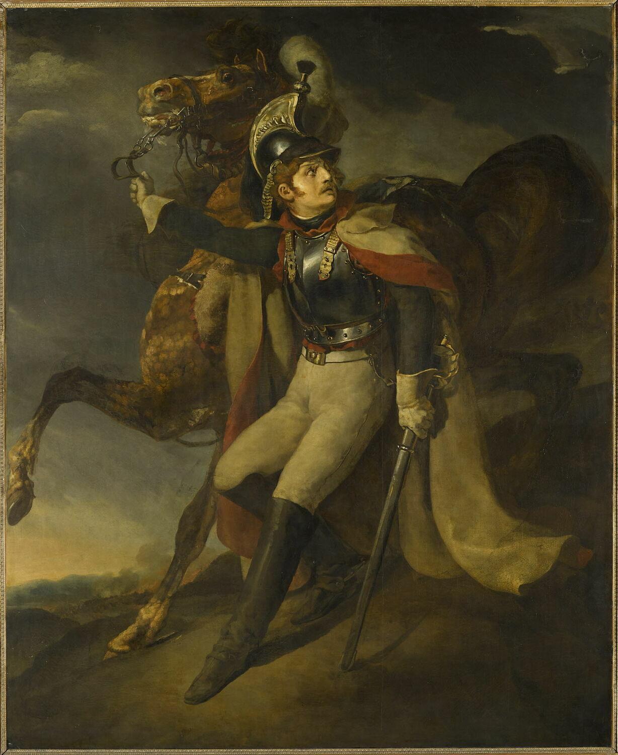 Cuirassier blessé, quittant le feu by Théodore Géricault