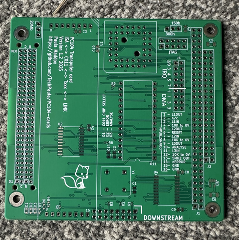Image of my pc104 isa to transputer link PCB (unpopulated)