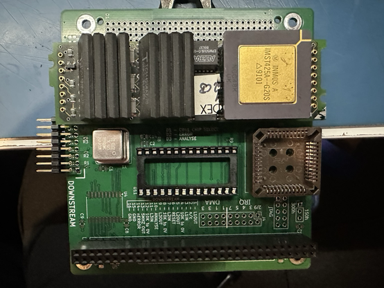 Picture from above of the through hole parts placed (not soldered)