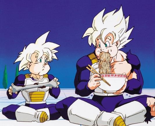 Dragon Ball Z Scene Depicted with Emojis