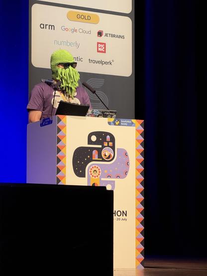 Little Cthulhu giving another legendary musical lightning talk.