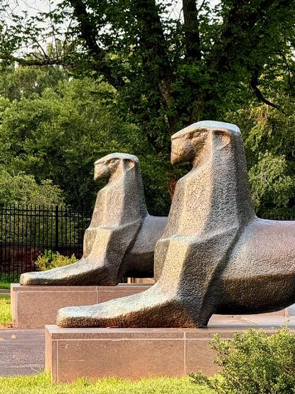 My favorite statuary lions are seen in front of the Netherlands Carillon. 