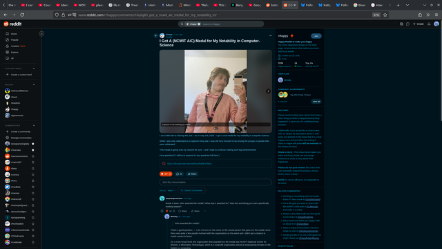 A screenshot of how one of my posts should appear.
