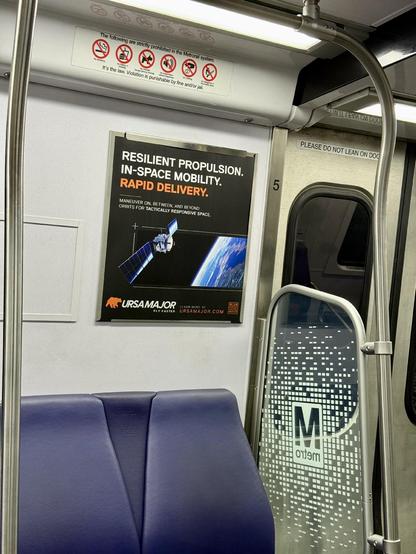 An ad for some satellite propulsion company that promises “tactically responsive space” or something 