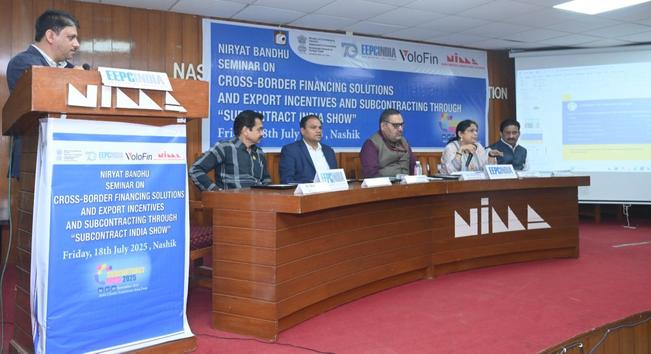 Shreekant Patil led the successful Niryat Bandhu Seminar, guiding over 75 exporters on cross-border financing solutions, export incentives, and opportunities at the Subcontract India Show 2025.