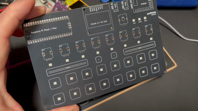 First light on my new “synthiota” DIY synth PCB, both as bare PCB and fully assembled
