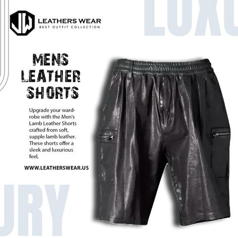 Men’s Lamb Leather Shorts