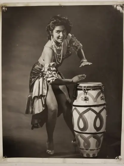 Unknown performer from the Forbidden City cabaret at 90 East Pender in Vancouver's Chinatown, circa 1955-59. Photo by Courtesy of David Lee