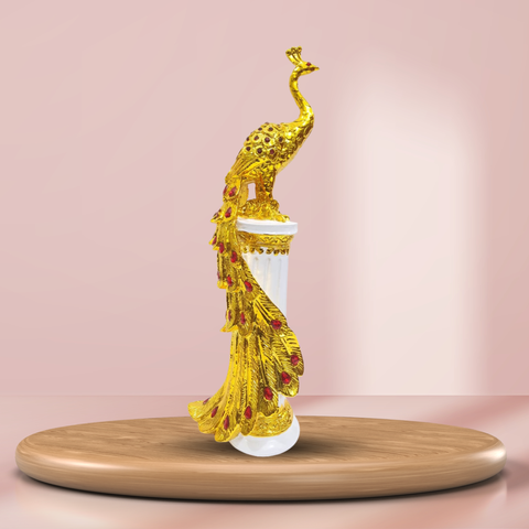 golden peacock showpiece