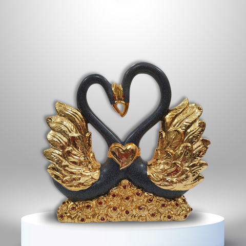 swan couple showpiece