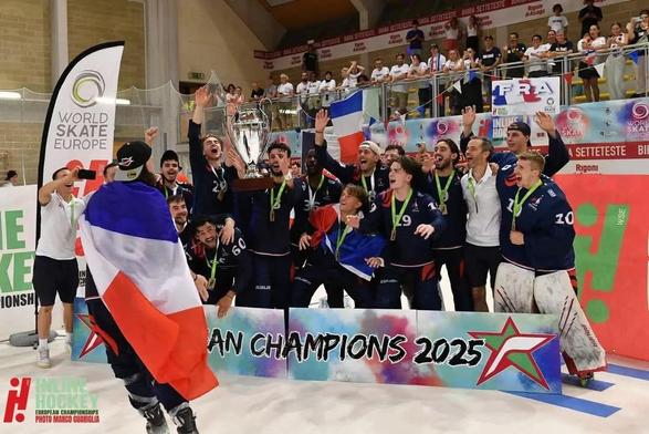 L'équipe de France senior homme de roller hockey 2025